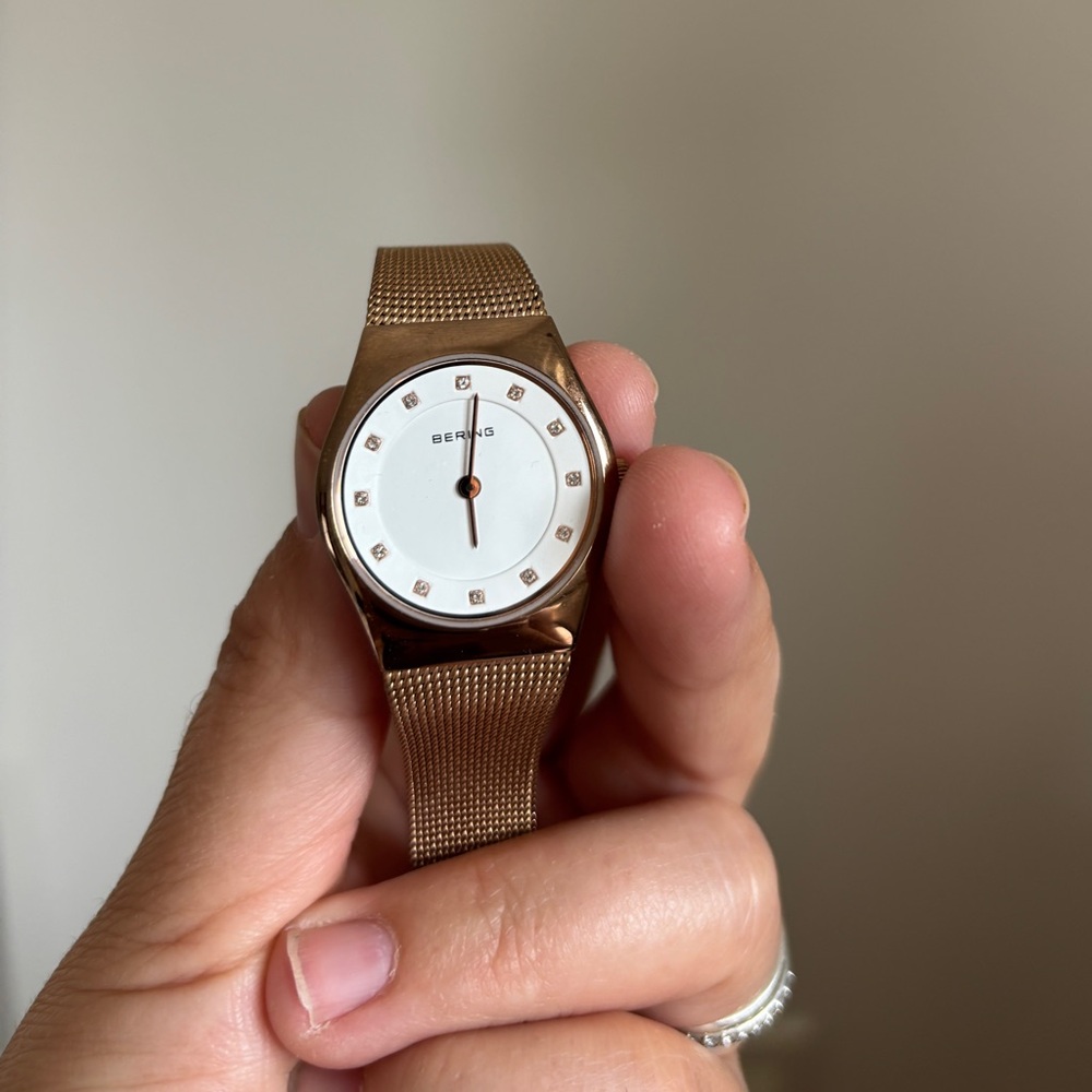 Bering Rose Gold Stainless Steel Ultra Slim Modern Women’s Watch